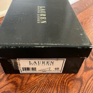 Women's Ralph Lauren Brown Suede Pumps with Stitching